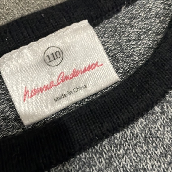 Hanna Andersson Gray Black Snowflake Sweater dress - Picture 4 of 12